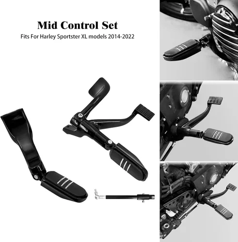 Vista 2 de Kit de Estriberas de Controles Avanzados para Harley Sportster Iron 883 XL883N 48 XL1200X Iron 1200 XL1200NS 72 XL1200V Super Low XL883L Roadster