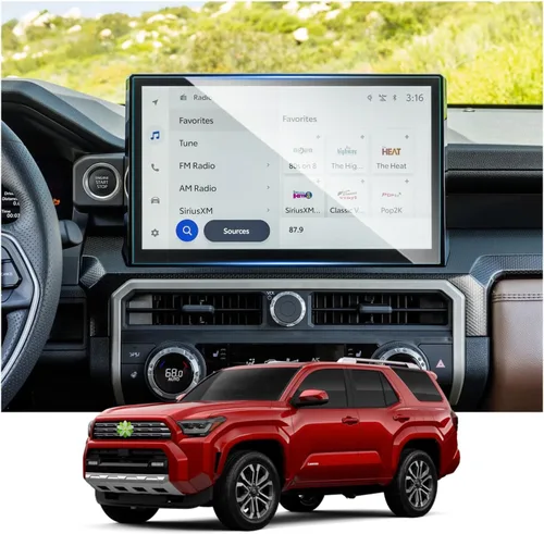 Vista 9 de Ruiya Protector de pantalla para Chevy Colorado/(2015 ~ 2022) GMC Canyon (2015 ~ 2020) GMC Yukon y Chevy Suburban/Tahoe de 8 pulgadas, vidrio