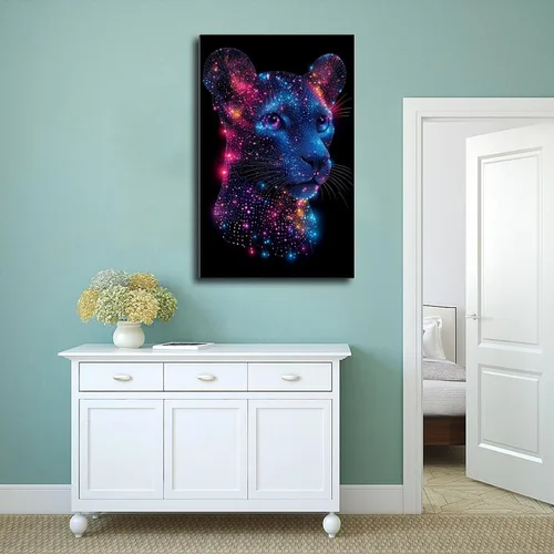 Vista 4 de Synthwave Neon City Print – Vaporwave Retro Art Poster – Digital Abstract Wall Decor for Modern Living Room Poster Canvas Artwork Prints Rustic