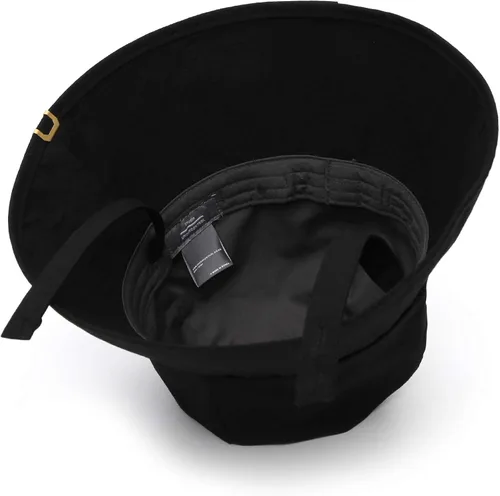 Vista 5 de UNDERCONTROL Bio - Sombrero de algodón lavado con etiqueta de oro extraíble con botones y correa para el cuello de ala larga profunda, unisex