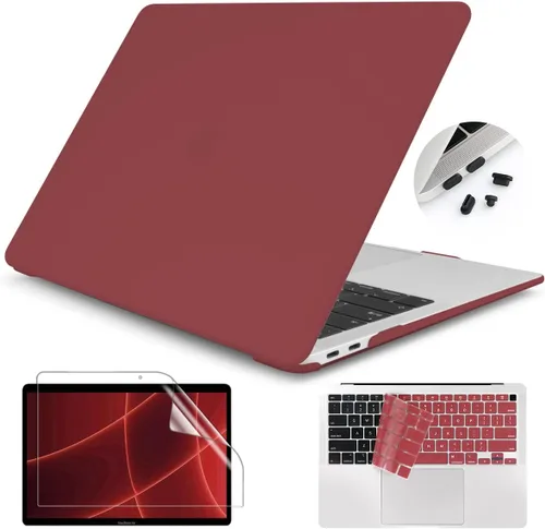 Vista 30 de Teryeefi Funda para MacBook Air 13 pulgadas Case 2021 2020 2019 2018 A2337 M1 A2179 A1932, carcasa rígida esmerilada, cubierta de teclado
