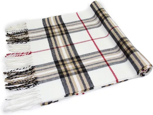 Vista 188 de Bufanda de invierno Achillea suave y cálida, de tartán, a cuadros, de cachemira, unisex