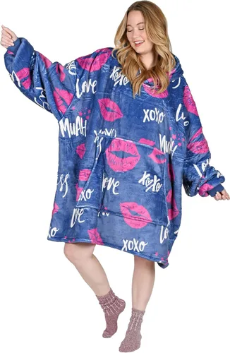 Vista 10 de Catalonia Sudadera con Capucha Manta Extragrande, Cómoda Sudadera Sherpa Usable, Regalo para Ella