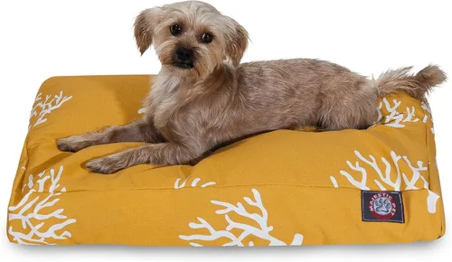 Vista 8 de Majestic Pet Products - Cama rectangular pequeña para perros y mascotas, color coral negro, con funda extraíble y lavable Removable & Washable