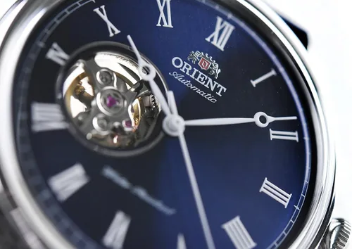 Vista 2 de ORIENT AG00004D Envoy Reloj clásico con corazón abierto automático esfera azul romano