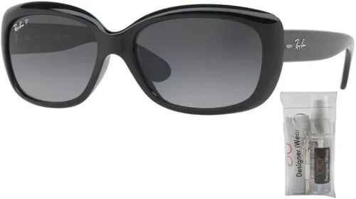 Vista 2 de Ray-Ban RB4101 JACKIE OHH Sunglasses For Women BUNDLE with Designer iWear Complimentary Eyewear Care Kit