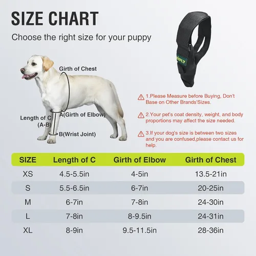 Vista 6 de Protector de codo de perro para soporte de codo canino y hombro, callos de codo, llagas por presión y dislocación de hombro, coderas para perros