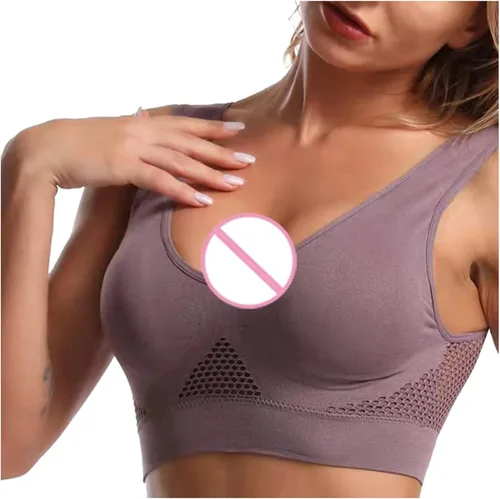 Vista 6 de Sujetador deportivo para mujer, de alto soporte, cobertura completa, sin varillas, talla grande, cómoda, para dormir, gimnasio, ropa deportiva