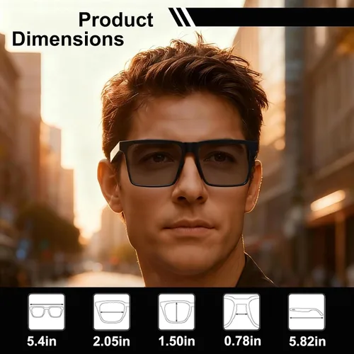 Vista 7 de AI Smart Gafas de Traducción Inalámbricas Bluetooth para Hombres/Mujeres con Altavoces/Bluetooth y Traducción de +140 Idiomas