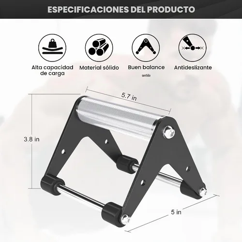 Vista 2 de Push Up Bars, Heavy Duty Stainless Steel Push Up Handles, Parallettes Bars