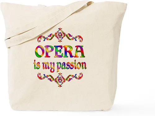 Vista 11 de CafePress Acerca de Opera Tote Bag Bolsa de compras reutilizable de lona beige natural