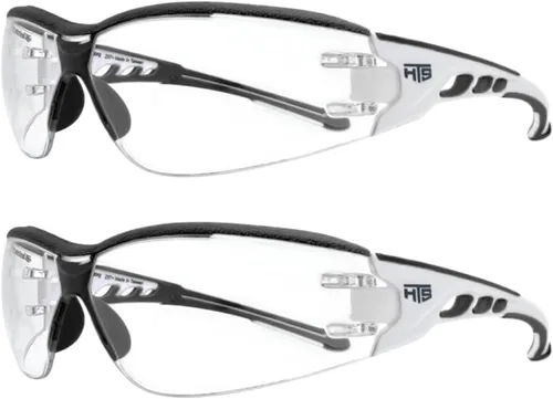 Vista 9 de HTS HUNTERSKY Gafas de seguridad de tiro envolventes U6 transparentes, antiniebla y antiarañazos, ligeras y súper flexibles con ANSI Z87.1