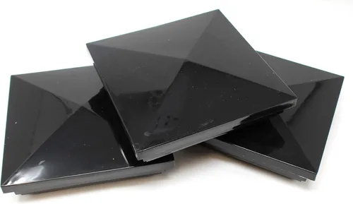 Vista 8 de Tapones de plástico negro de 5 pulgadas para valla de vinilo estilo clásico de Nueva Inglaterra, tapa de poste de 5 x 5 pulgadas para postes