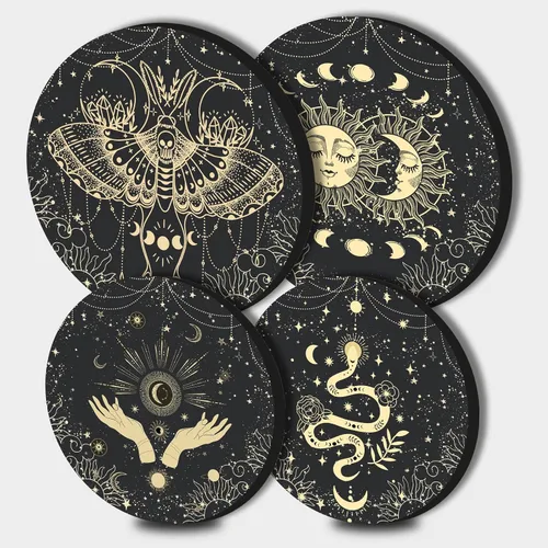 Vista 41 de Banksy Fundas para Quemadores de Estufa Eléctrica, Juego Divertido de 4 Redondos de 8 Pulgadas y 10 Pulgadas, Cubierta de Metal para Gas, Ojos