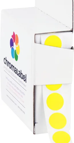 Vista 36 de ChromaLabel Kit de puntos verdes y rojos con código de color permanente de 1/2 pulgada, 2 cajas, 1000/caja