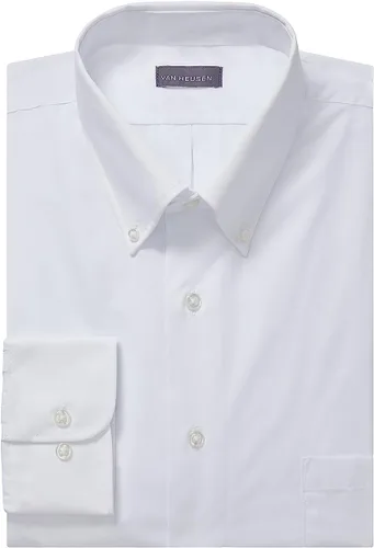 Vista 4 de Van Heusen Men's Dress Shirts Regular Fit Silky Poplin Solid