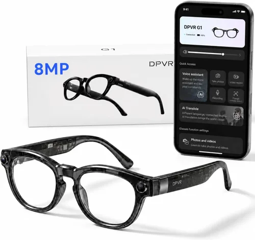 Vista 10 de Gafas inteligentes G1 AI con cámara y Bluetooth, gafas de grabación de video de 8MP Camera glasses with AI translation, visual recognition, voice