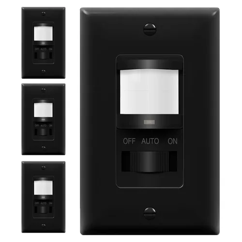 Vista 14 de TOPGREENER Interruptor de luz con sensor de movimiento PIR de ocupación/vacante, función de aprendizaje, no neutro no requiere tierra, 200 W
