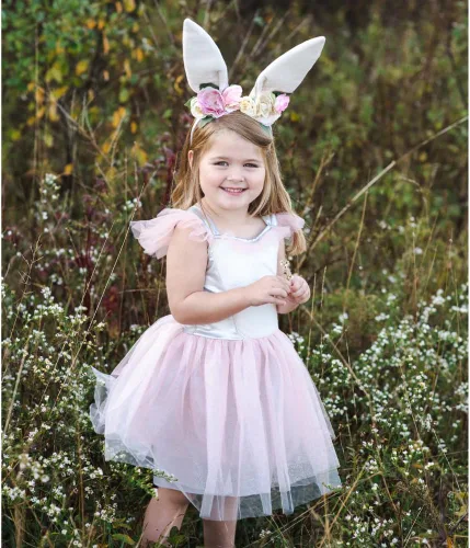 Vista 4 de Great Pretenders Woodland Bunny - Vestido y tocado de conejito - Talla 3-4 Juego imaginativo para edades de 3 a 4 años
