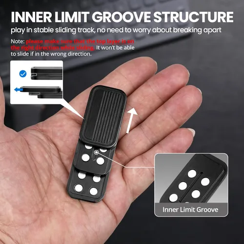 Vista 3 de ITOKEY Juguetes para ansiedad, juguetes deslizantes de metal EDC, juguete antiestrés EDC para aliviar el estrés, juguetes magnéticos de metal