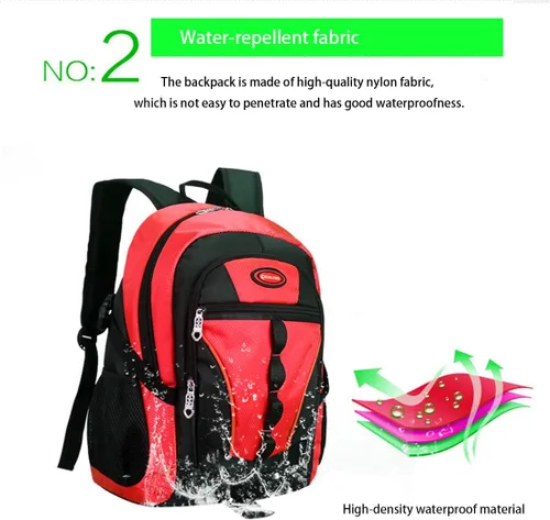Vista 4 de KUJIAPIN Mochila para estudiantes con bloqueo de color Deportes Mochila para niños Mochila de escuela mediasecundaria Mochila escolar primaria