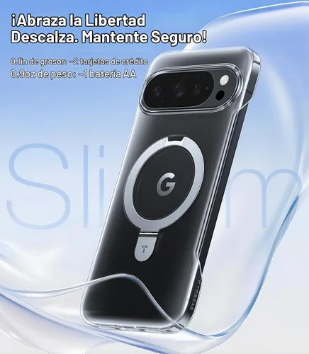 Vista 3 de TORRAS Funda delgada para Google Pixel 10 Pro XL transparente, compatible con MagSafe, marco de borde abierto, funda para teléfono para Pixel 10 Pro