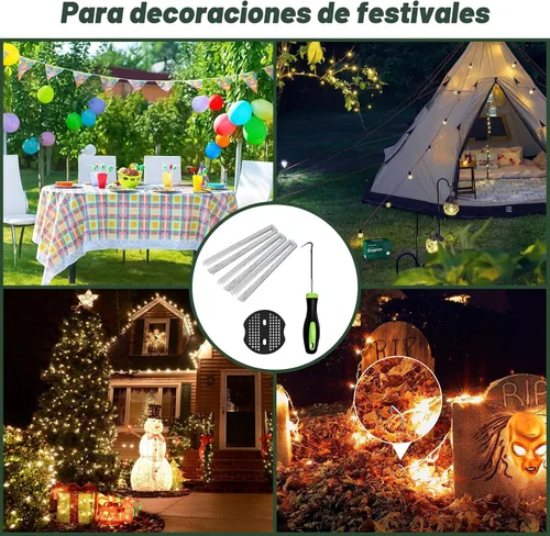 Vista 7 de FEED GARDEN 50 Grapas Galvanizadas para Paisajismo de 6 Pulgadas, 50 Juntas, Gancho Pico, Estacas de Jardín Calibre 11, Anti-Óxido, Pasadores