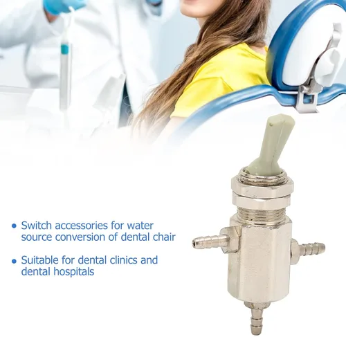 Vista 3 de Válvula de interruptor dental de 0.118 in, convertidor de palanca de fuente de agua de silla profesional para conversión de dentistas, piezas