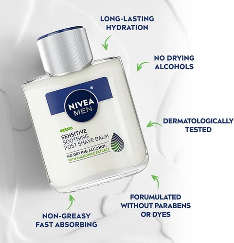 Vista 3 de Bálsamo para después del afeitado NIVEA FOR MEN Sensitive 3.30 oz (paquete de 2)