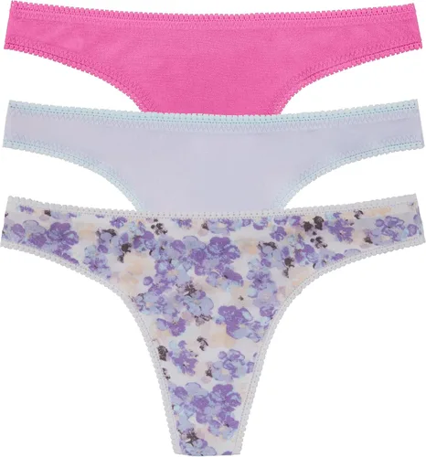 Vista 15 de OnGossamer Tanga G de malla OnGossamer para mujer, paquete de 3 Negro