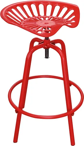 Vista 4 de Leigh Country Taburete giratorio para asiento de tractor, metal rojo, montaje KD para interior/exterior