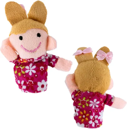 Vista 4 de Mini abuelos, mamá y papá, hermano y hermana, marionetas de dedo de familia para niños, espectáculos, recreación, colegios - 6 piezas.