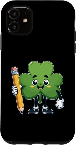 Vista 6 de Funda para iPhone 14 Pro Max Cute St Patrick Day Shamrock Lucky Teacher Saint Pattys Kids