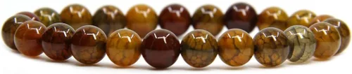 Vista 14 de Amandastone Pulsera elástica de cuentas redondas de 0.315 in con piedras preciosas naturales de 7 pulgadas