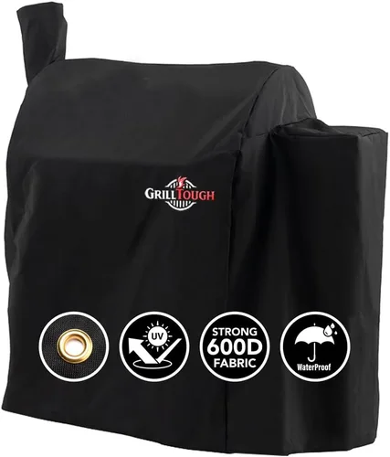 Vista 12 de GrillTough Funda para Ahumador de Servicio Pesado, 30 Pulgadas – Impermeable, Resistente a la Intemperie, Resistente a los Rayos UV y a