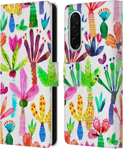 Vista 11 de Head Case Designs Officially Licensed Ninola Brushstrokes Black Summer Patterns Leather Wallet Case Compatible with Samsung Galaxy A07 4G