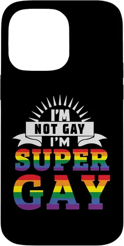 Vista 21 de iPhone 16 Im Not Gay Im Super Gay LGBTQ Pride Equality Rainbow Flag Case