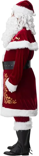 Vista 2 de habibee Santa Claus Costume Christmas 12pcs Deluxe Velvet Santa Suit for Adults Teenager