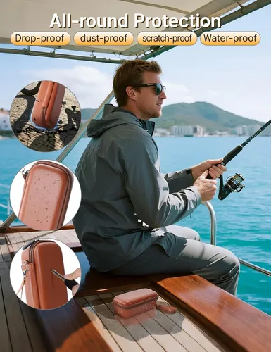 Vista 4 de Funda rígida de transporte para Ray-Ban Meta WayfarerSkylerHeadliner y Gen 2 y Oakley Meta HSTN Smart Glasses Funda de carga para gafas de sol