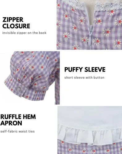 Vista 95 de Nuoqi - Vestidos de pionera para niñas, disfraz colonial