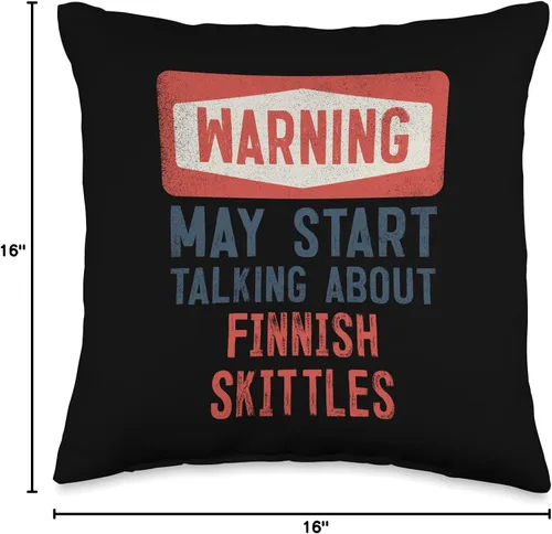 Vista 4 de Check out my Finnish Skittles Shirts Warning May Start Talking About Finlandish Skittles - Almohada de 16 x 16 pulgadas, multicolor