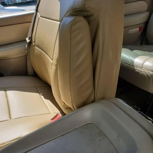 Vista 5 de Funda protectora para asiento delantero y 2 apoyabrazos, de piel sintética, personalizada, original, para Chevy.