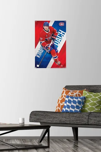 Vista 2 de Trends International NHL Montreal Canadiens - Póster de pared de Kirby Dach 23, 14.72 x 22.37 pulgadas, paquete de póster premium y alfiler
