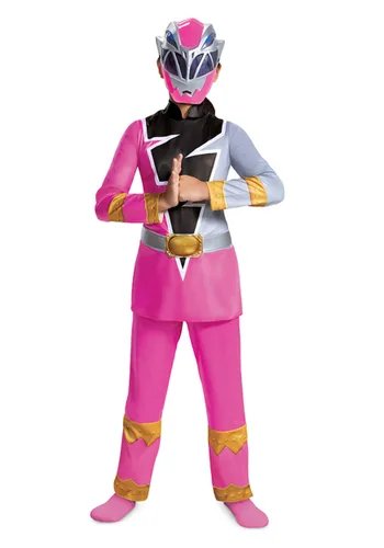 Vista 9 de Disfraz de Power Rangers Dino Fury Ranger Rosa para Niños Multicolor