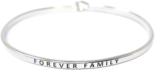 Vista 27 de By you - Brazalete con gancho, pulsera delgada grabada con un mensaje positivo e inspirador