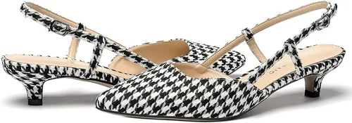Vista 6 de WAYDERNS Zapatos de tacón bajo con correa de tobillo y puntera puntiaguda para mujer, 1.5 pulgadas