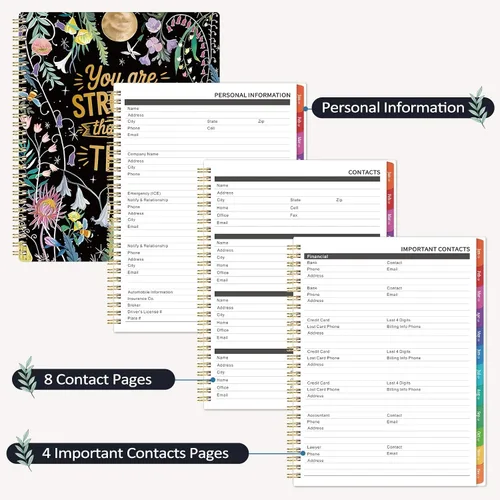 Vista 5 de 2027-2029 Monthly Planner - 3 Year Calendar 2027-2029 black