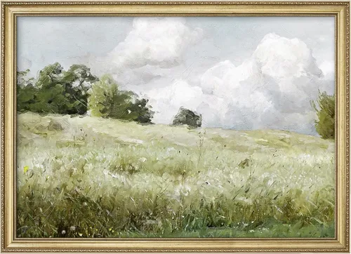Vista 43 de MUDECOR Lienzo enmarcado prémium para pared, pinos nevados en bosque de invierno, ilustraciones modernas, arte contemporáneo, escénico, divertido