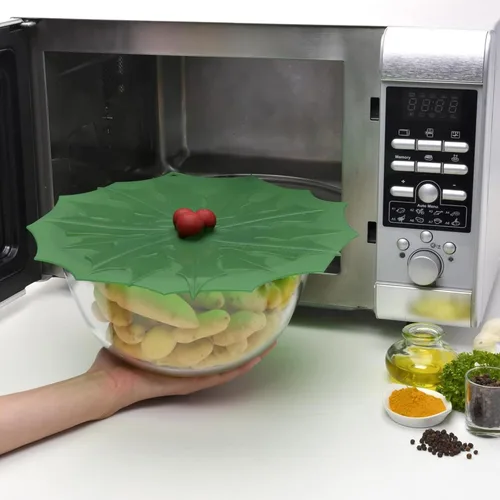 Vista 4 de Charles Viancin - Tapa de silicona Holly para almacenamiento de alimentos y cocinar - 9 pulgadas/9.1 in - Sellado hermético en cualquier superficie