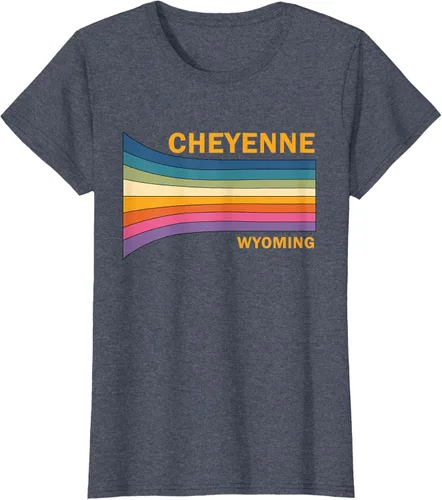 Vista 14 de Retro Vintage 70s Cheyenne Wyoming camiseta